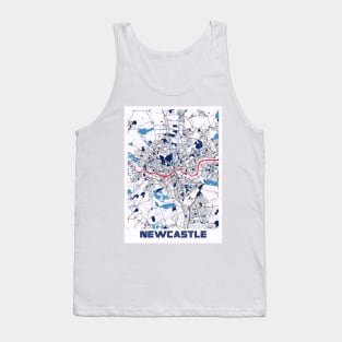 Newcastle - United Kingdom MilkTea City Map Tank Top